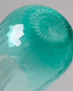 Joia - Glass riffled turquoise