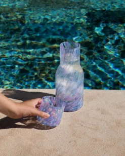 Joia - Glass small drops blue lilac