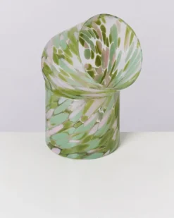 Joia - Glass small drops green pink