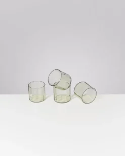 Joia - Set of 4 glasses flower emerald