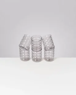 Joia - Set of 6 glasses large bubble amethiste
