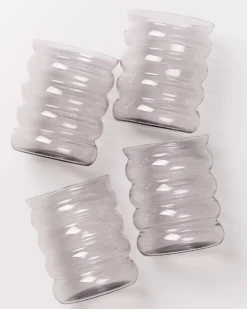 Joia - Set of 4 glasses large bubble amethiste