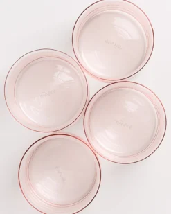 Joia - Set of 4 glasses large bubble pink opal