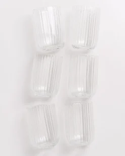 Joia - Set of 6 glasses riffled classic