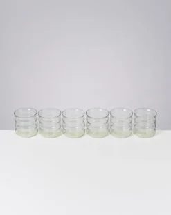 Joia - Set of 6 glass small bubble emerald