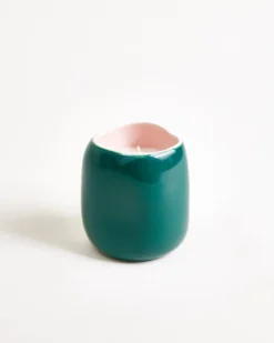 João - scented candle "Cedar Glow" dark green rose