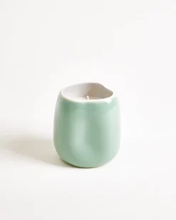 João - scented candle "Soft Bloom" sage light blue