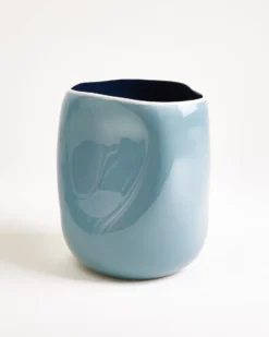 João - Vase L gray-blue dark blue