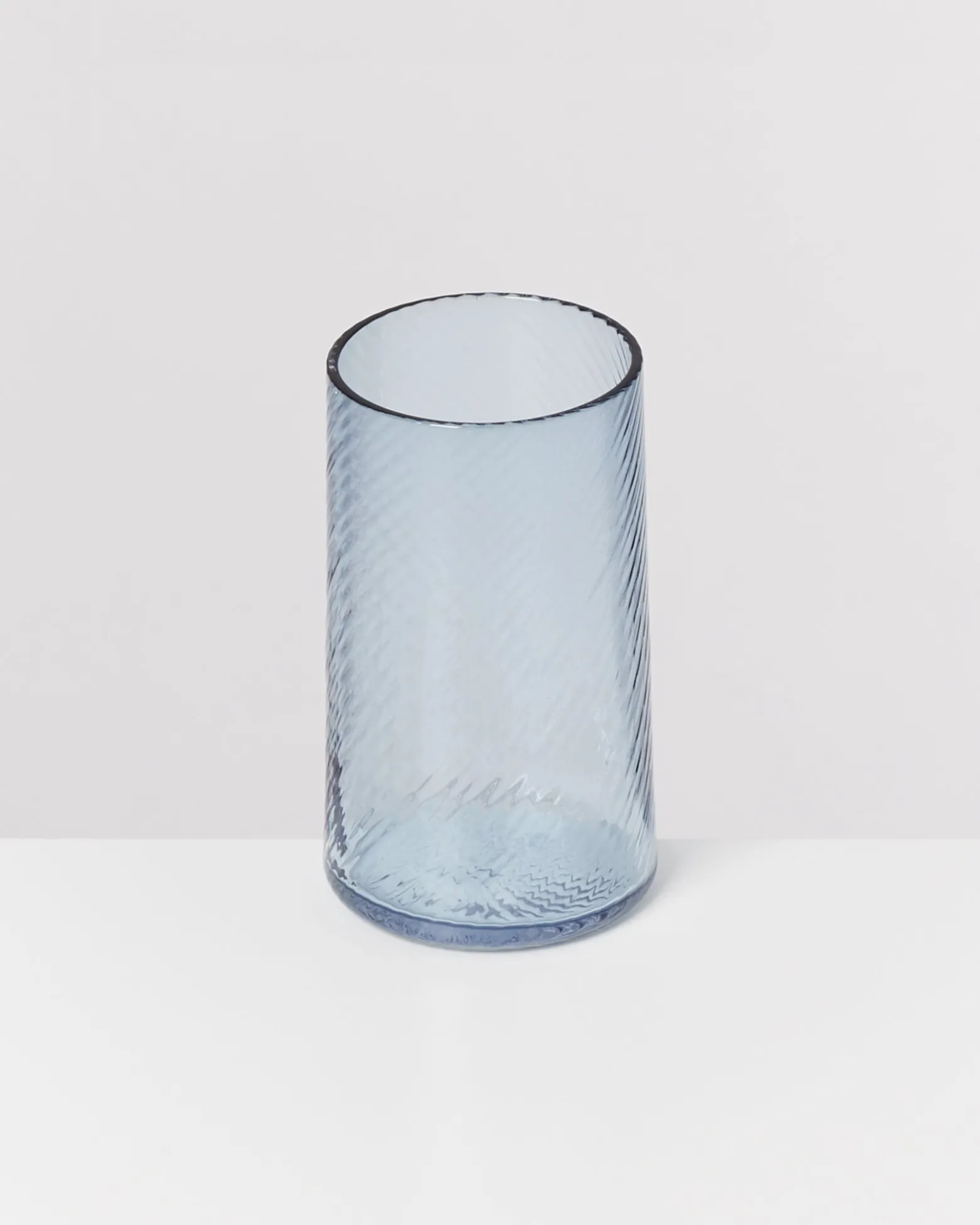 Leiria - Glass riffled blue