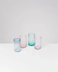 Leiria - Glass riffled blue