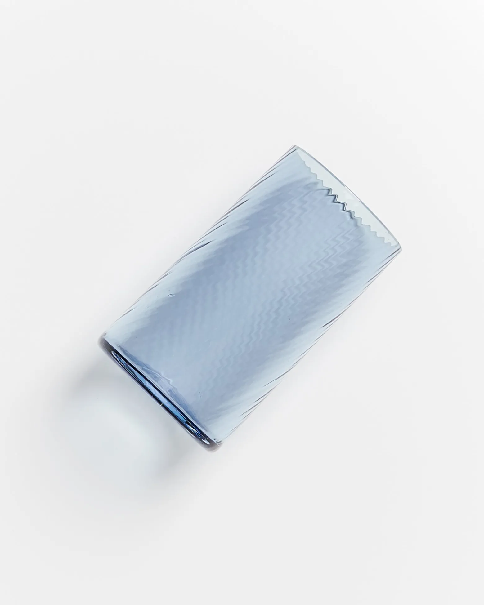 Leiria - Glass riffled blue