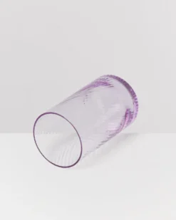 Leiria - Set of 6 glass riffled purple