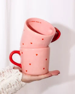 Lira - Large mug Heart pink red