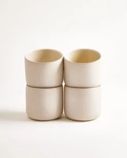 Lorosa - Large cup sand Set of 4