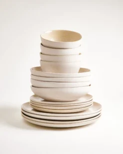 Lorosa - Tableware set sand 16 pieces