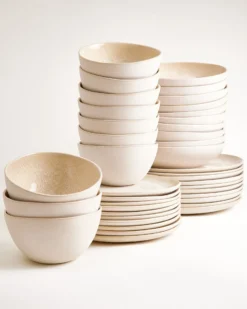 Lorosa - Tableware set sand 40 pieces