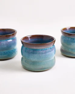 Madeira Becher klein bubble grünblau 4er-Set