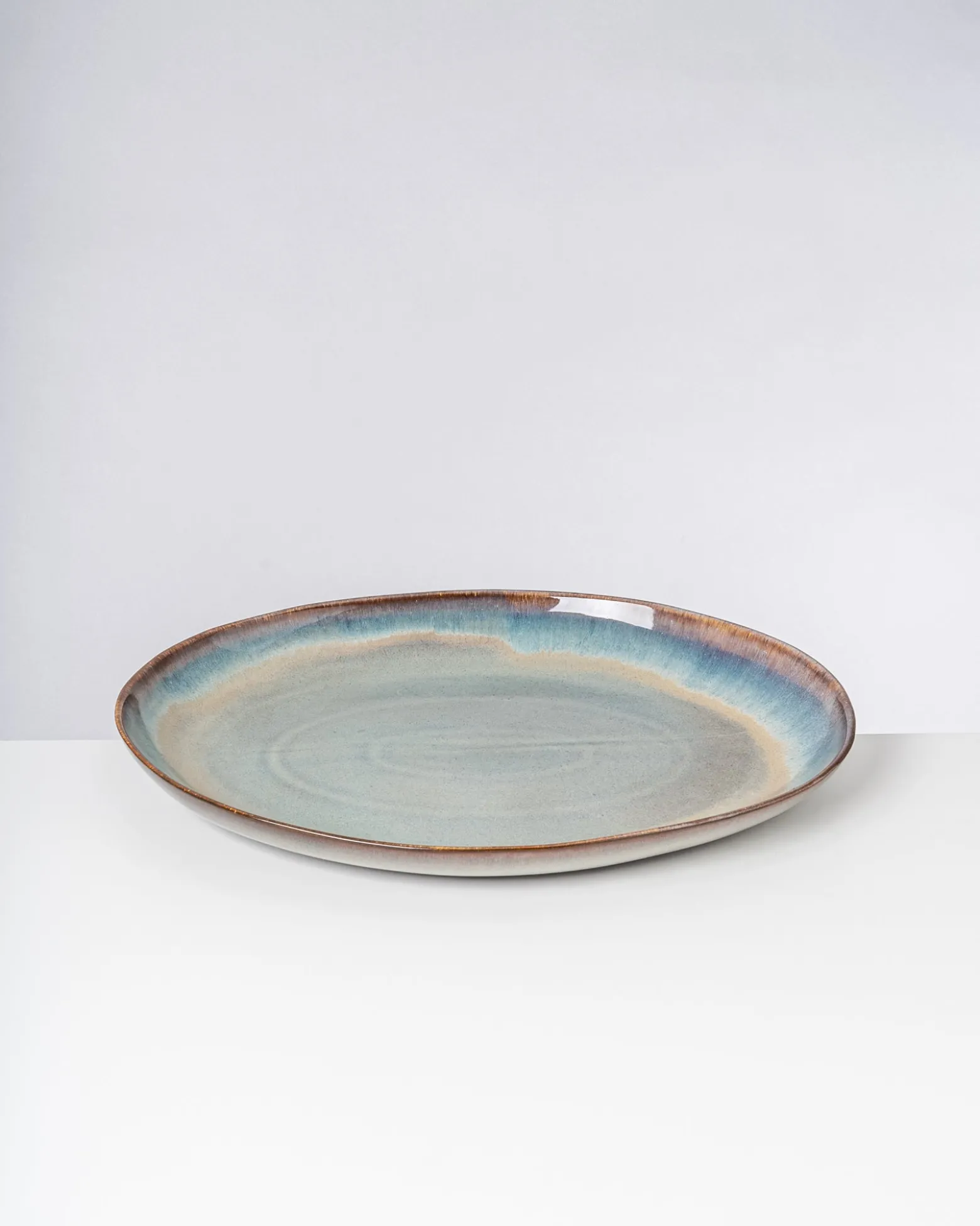 Madeira Servierplatte XL oval grünblau