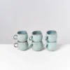 Mae - Set of 6 Mugs small mint