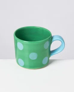 MaM x Isis-Maria Brisa mug green with blue dots