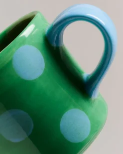 MaM x Isis-Maria Brisa mug green with blue dots