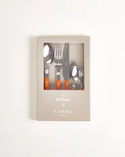 MaM x Sabre Paris - Cutlery Set of 5 orange off-white
