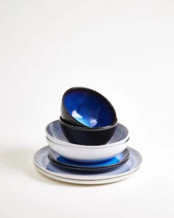 Melides Geschirr-Set deepseablue stoneblue 8-teilig