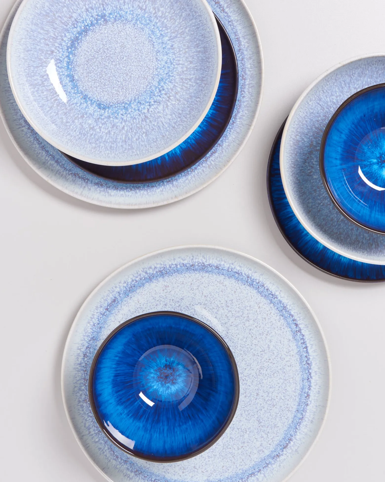 Melides Geschirr-Set deepseablue stoneblue 8-teilig