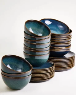 Melides Geschirr-Set oceanblue 40-teilig