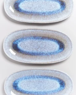 Melides Servierplatte L stoneblue