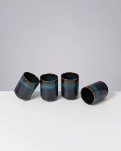 Melides - Set of 4 mugs large oceanblue
