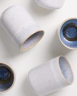 Melides - Set of 4 mugs large stoneblue