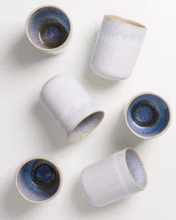 Melides - Set of 6 mugs large stoneblue