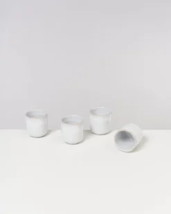 Melides -Set of 4 small cups white
