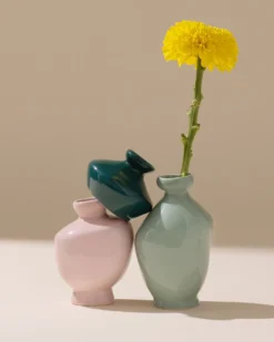 Mino - Vase S Set of 3 dark green purple sage