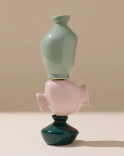 Mino - Vase S Set of 3 dark green purple sage