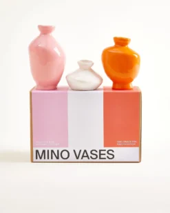 Mino - Vase S Set of 3 sand orange pink