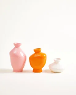 Mino - Vase S Set of 3 sand orange pink