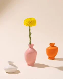 Mino - Vase S Set of 3 sand orange pink