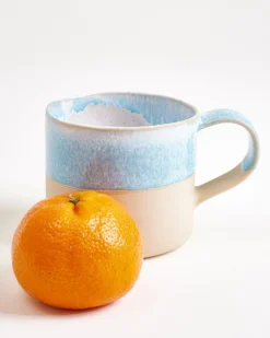 Nódoa - Large mug dipped light blue Set of 4