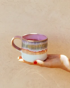 Nódoa - Large mug dipped pink green