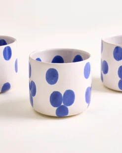 Nódoa - Set of 6 Cups large Blue dots