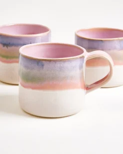 Nódoa Tasse groß dipped rosa blau 4er-Set
