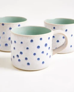 Nódoa Tasse groß gepunktet mint blau 6er-Set