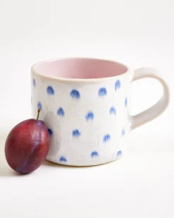 Nódoa Tasse groß gepunktet rosa blau 6er-Set