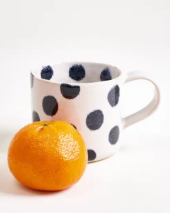 Nódoa Tasse groß gepunktet schwarz 6er-Set