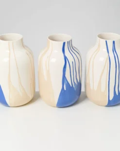 Nuno - Vase L drip sand blue