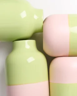 Nuno Vase L lime rose