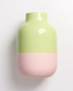 Nuno Vase L lime rose