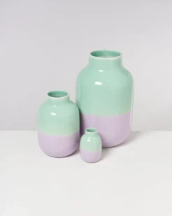 Nuno vase L - mint lilac